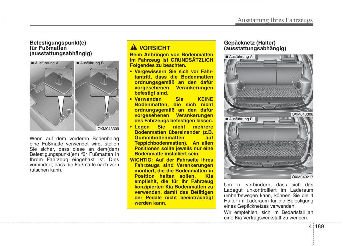 KIA Carens III 3 Handbuch / page 287