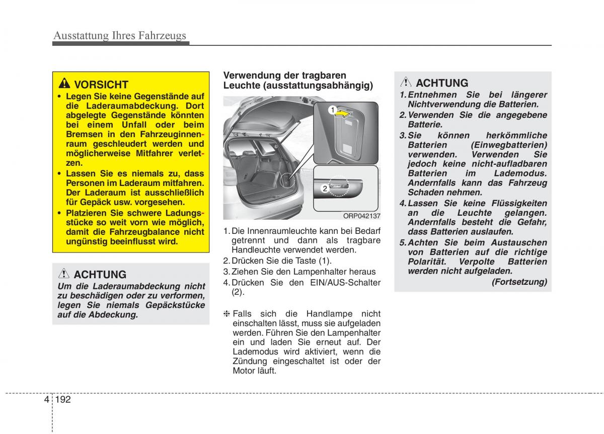 KIA Carens III 3 Handbuch / page 290