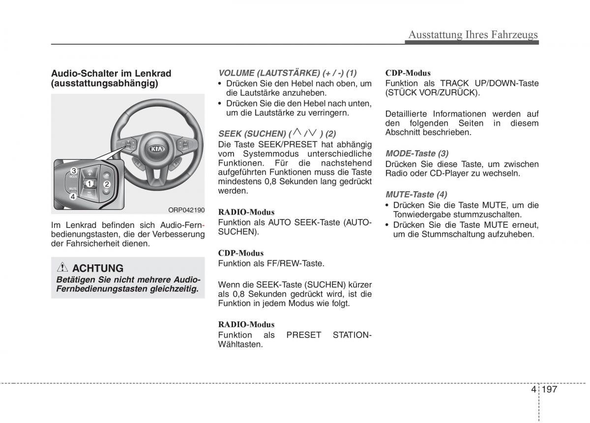 KIA Carens III 3 Handbuch / page 295