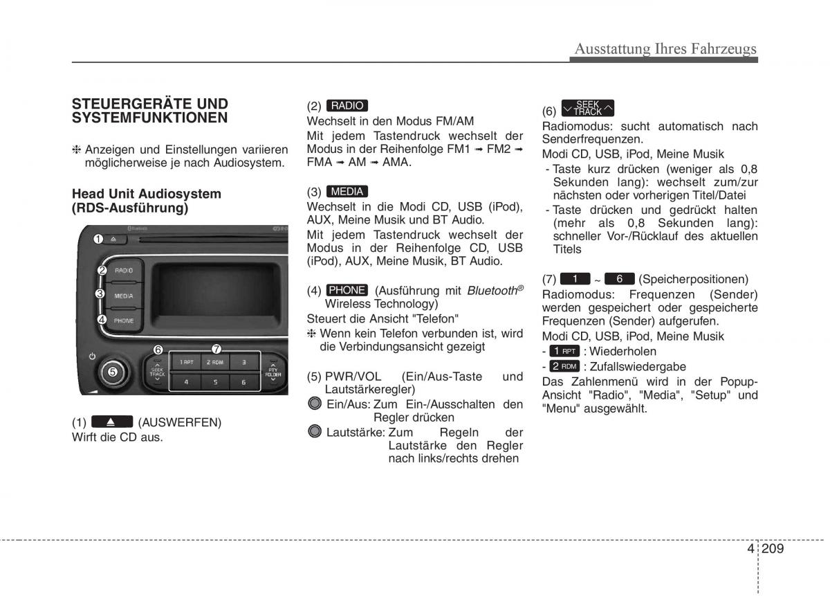 KIA Carens III 3 Handbuch / page 307