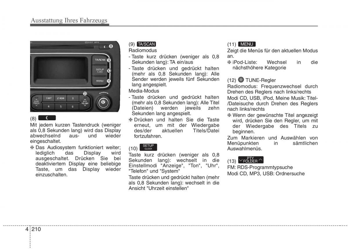 KIA Carens III 3 Handbuch / page 308