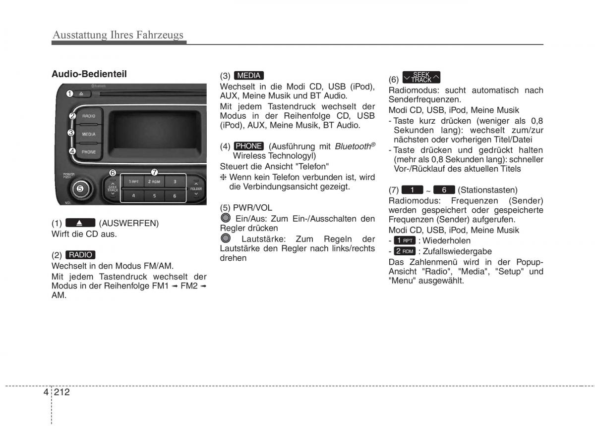 KIA Carens III 3 Handbuch / page 310