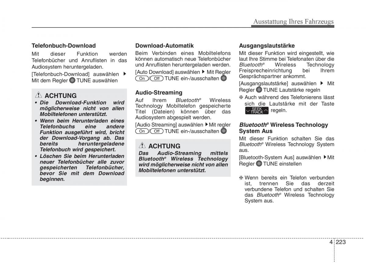 KIA Carens III 3 Handbuch / page 321