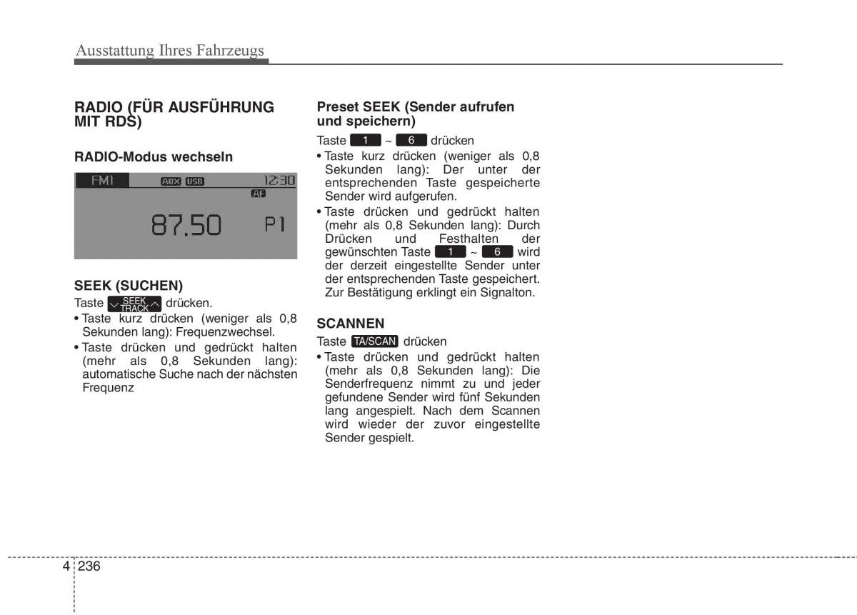 KIA Carens III 3 Handbuch / page 334