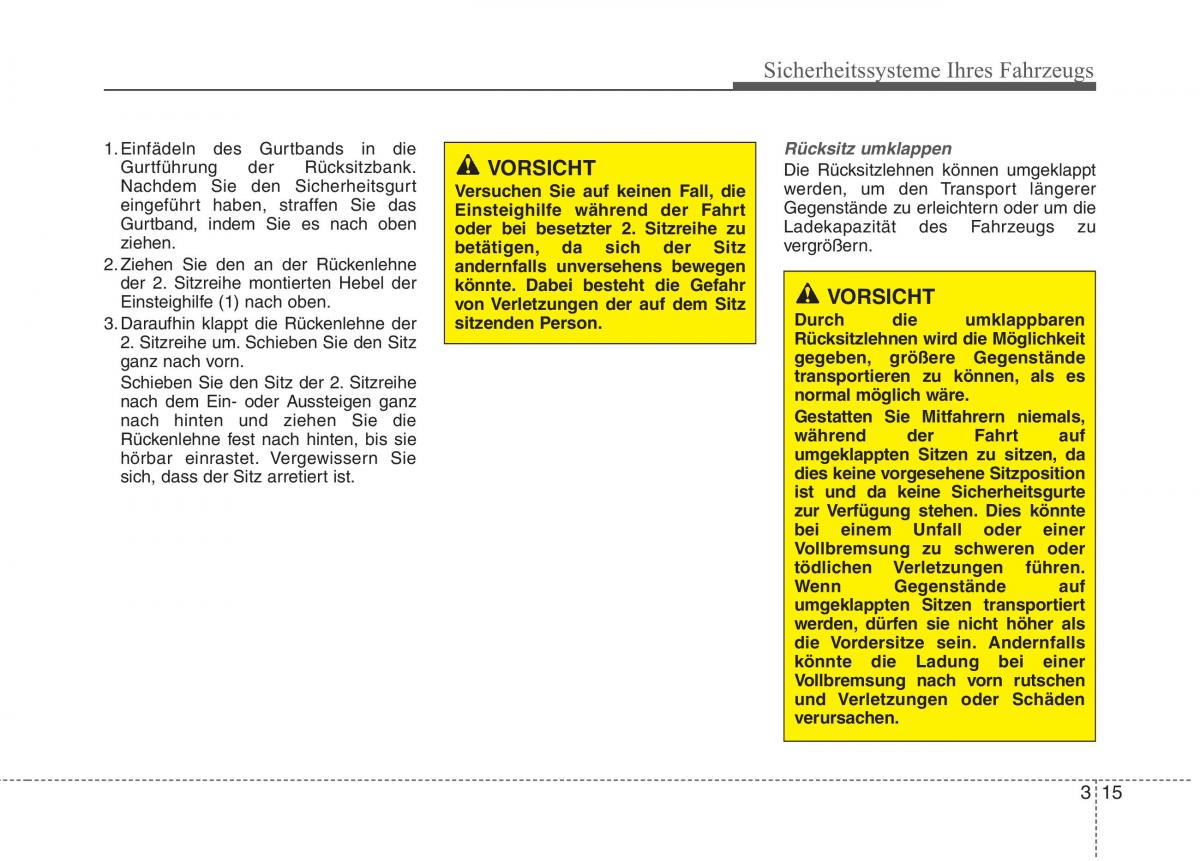 KIA Carens III 3 Handbuch / page 34