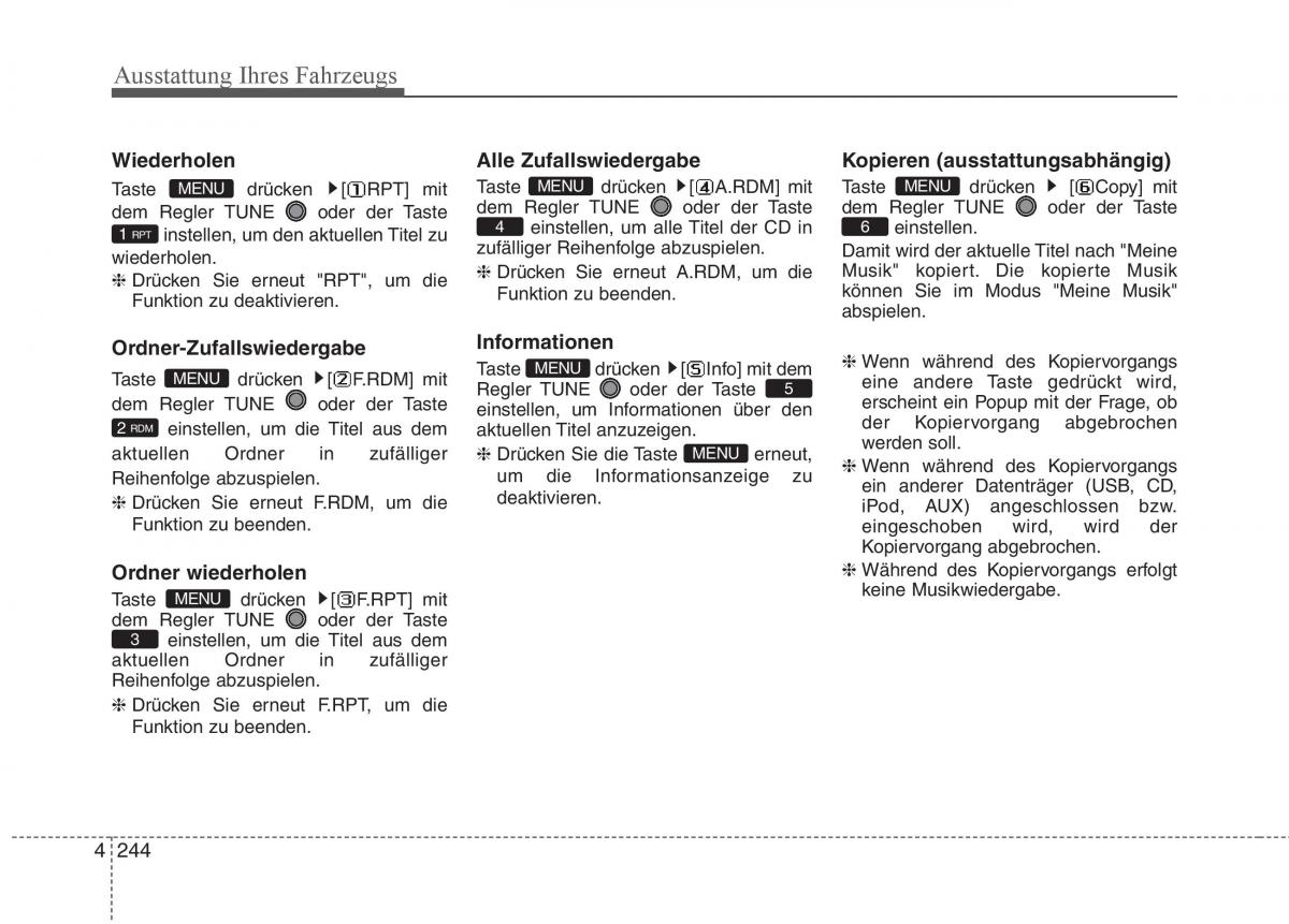 KIA Carens III 3 Handbuch / page 342