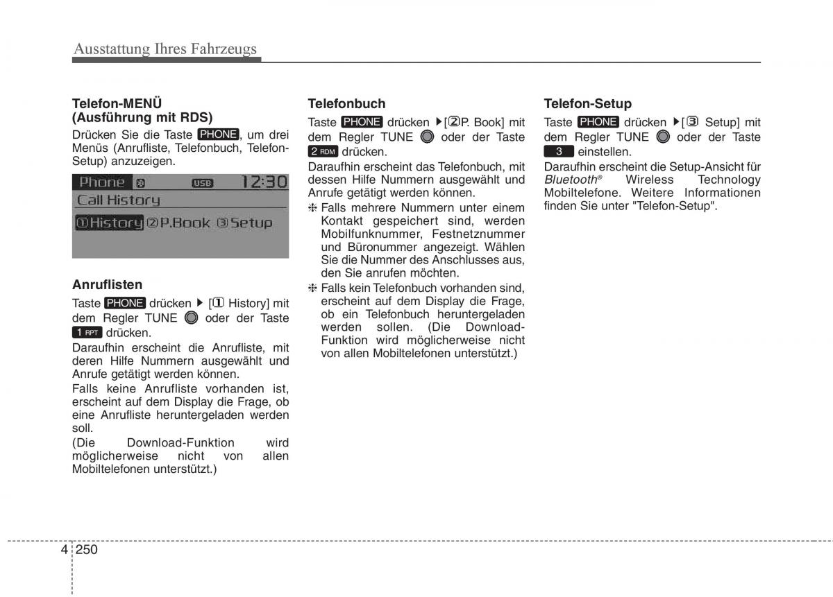 KIA Carens III 3 Handbuch / page 348