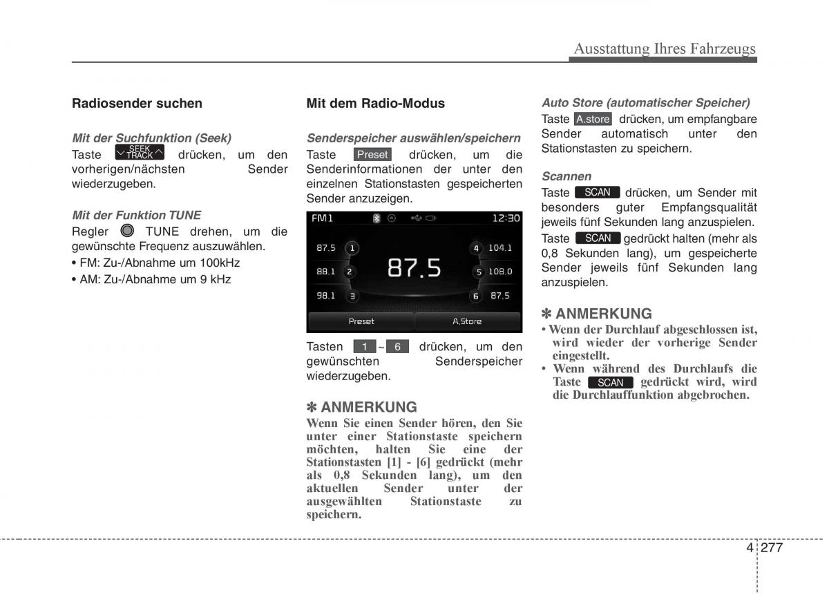 KIA Carens III 3 Handbuch / page 375