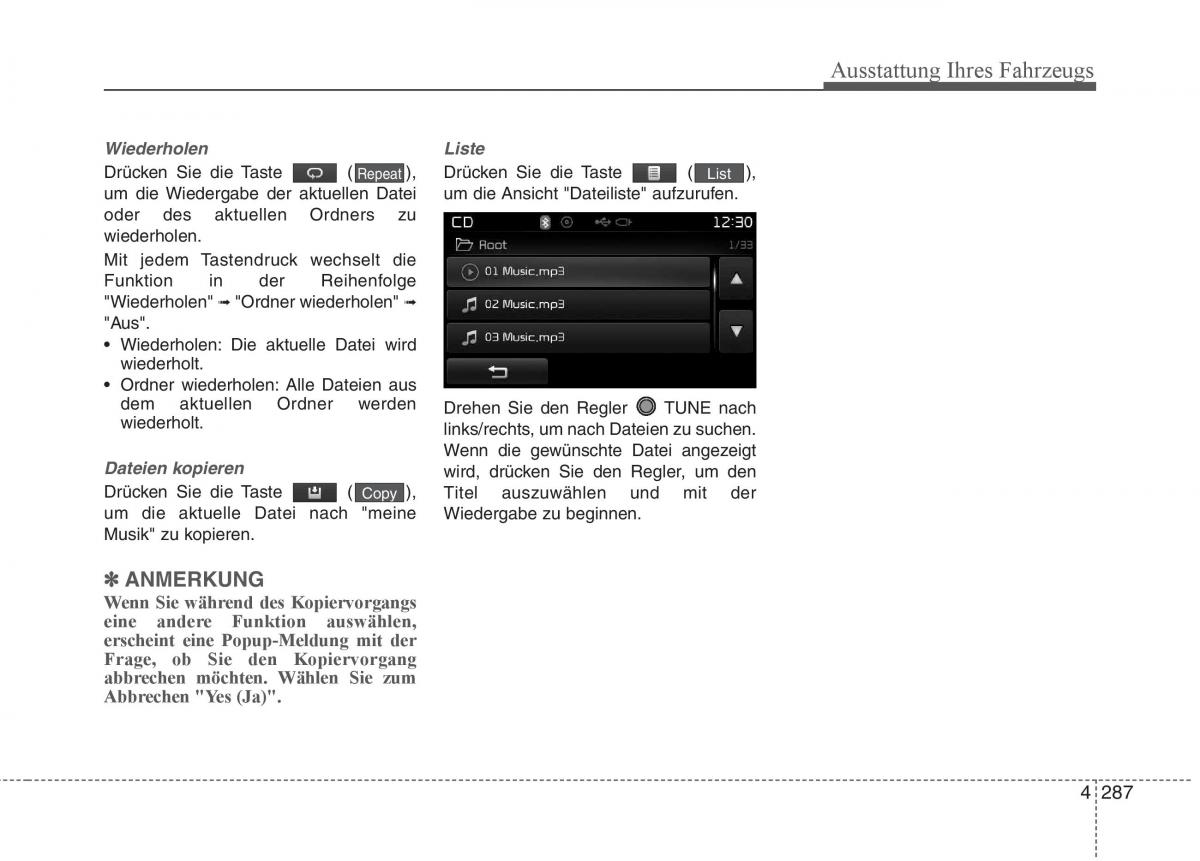 KIA Carens III 3 Handbuch / page 385