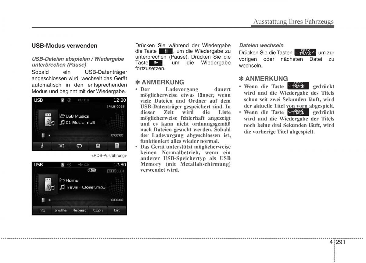 KIA Carens III 3 Handbuch / page 389