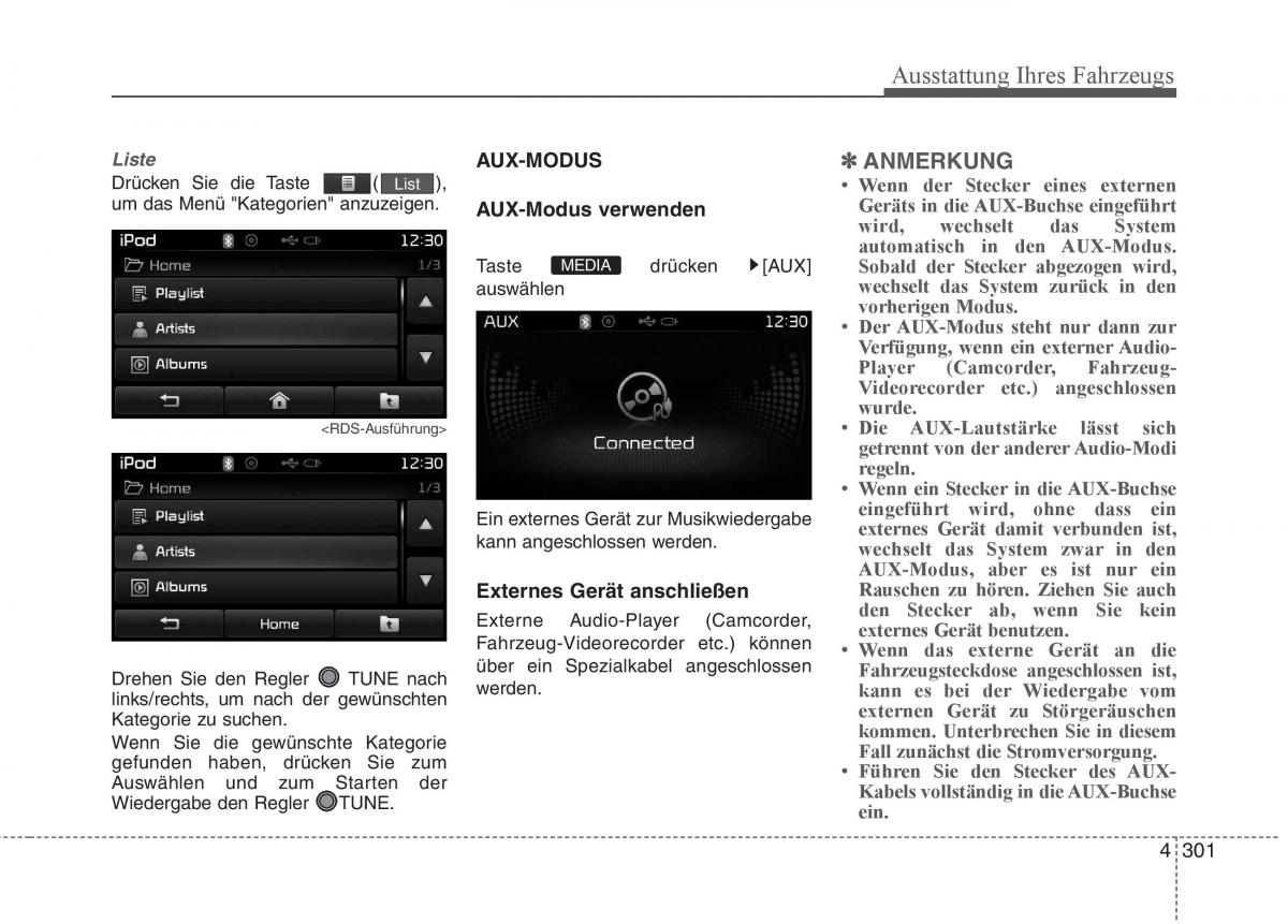 KIA Carens III 3 Handbuch / page 399