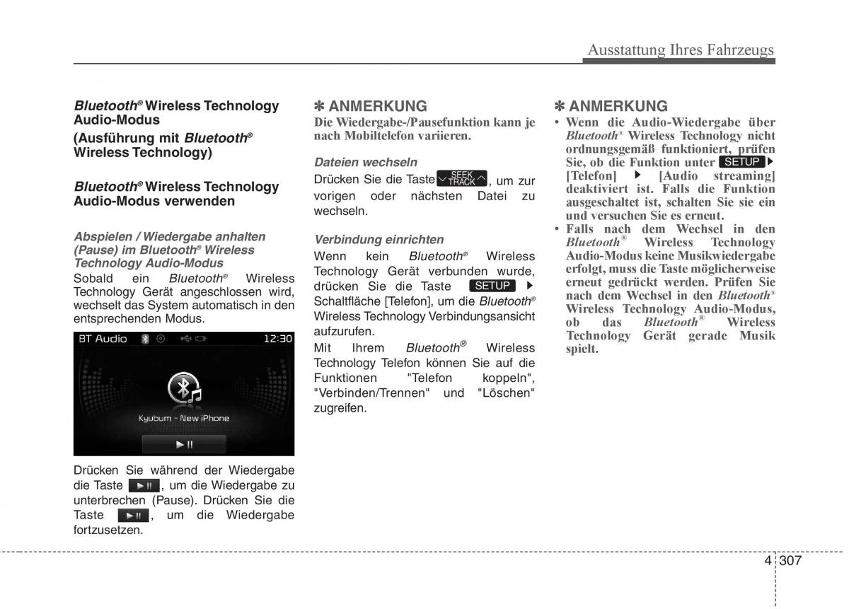 KIA Carens III 3 Handbuch / page 405