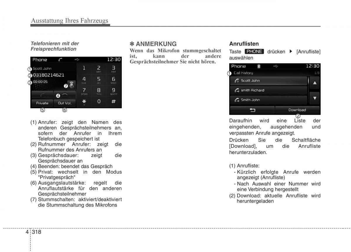 KIA Carens III 3 Handbuch / page 416