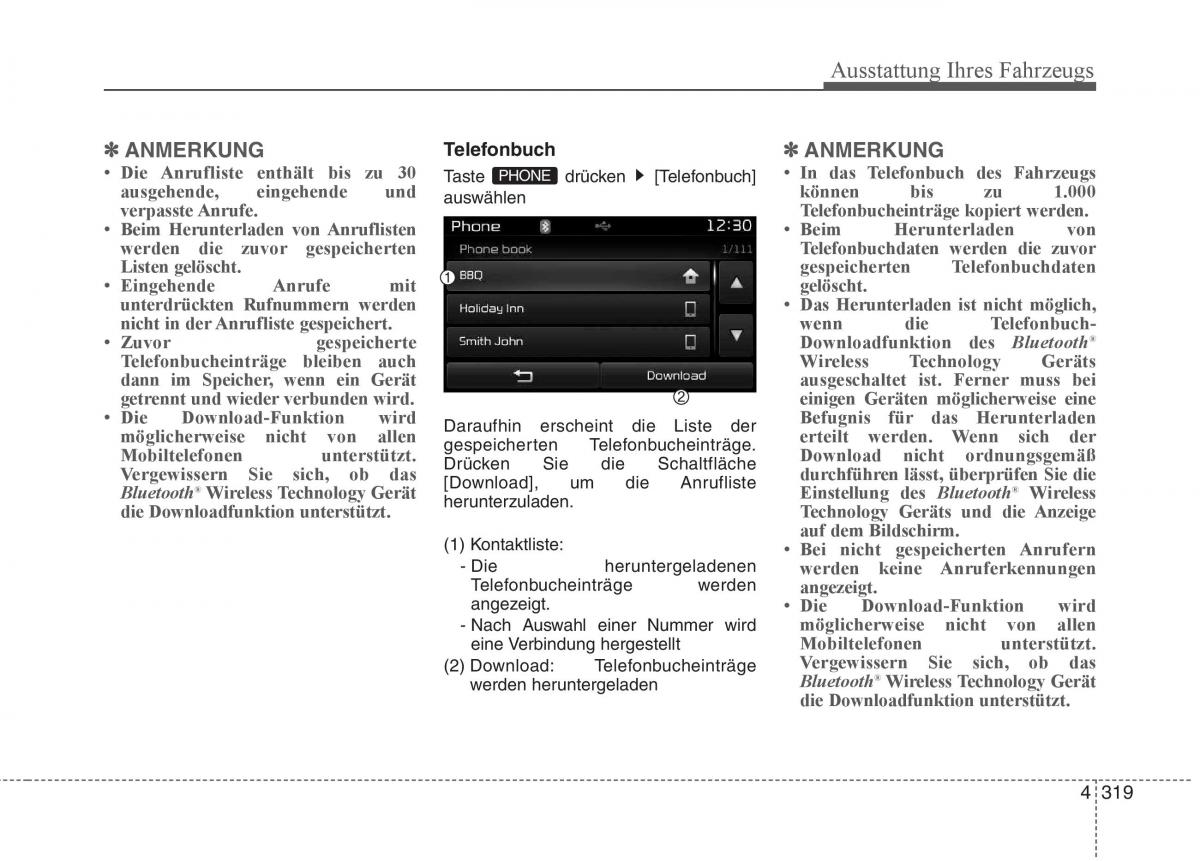 KIA Carens III 3 Handbuch / page 417