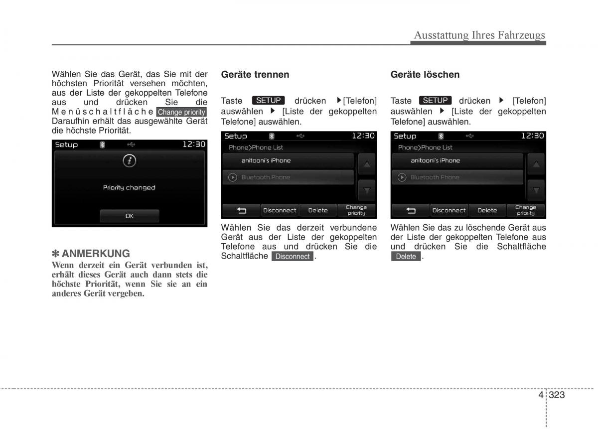 KIA Carens III 3 Handbuch / page 421