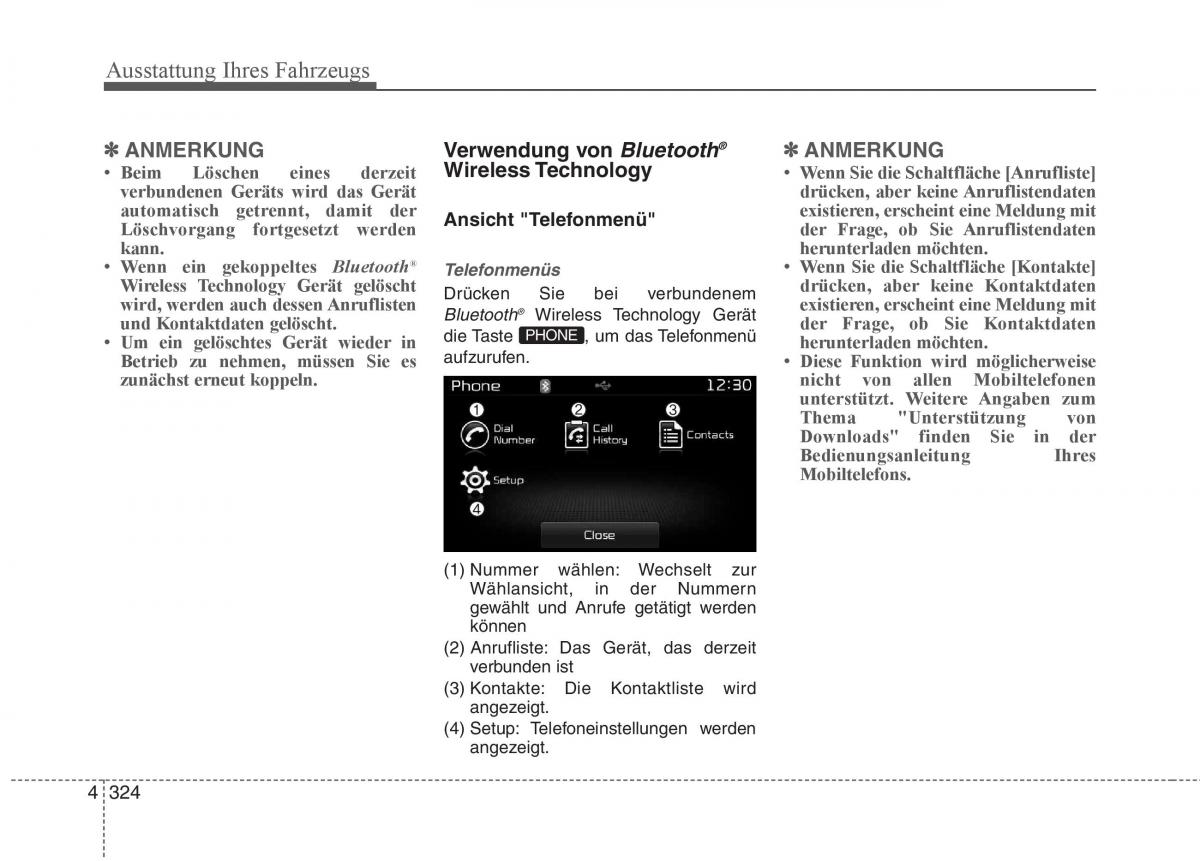 KIA Carens III 3 Handbuch / page 422