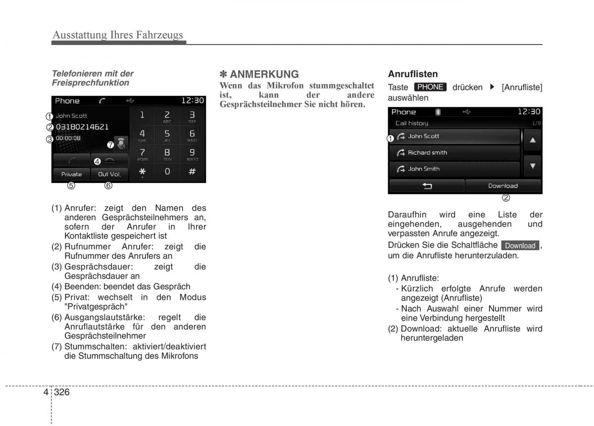 KIA Carens III 3 Handbuch / page 424