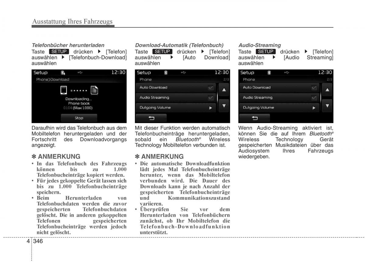 KIA Carens III 3 Handbuch / page 444