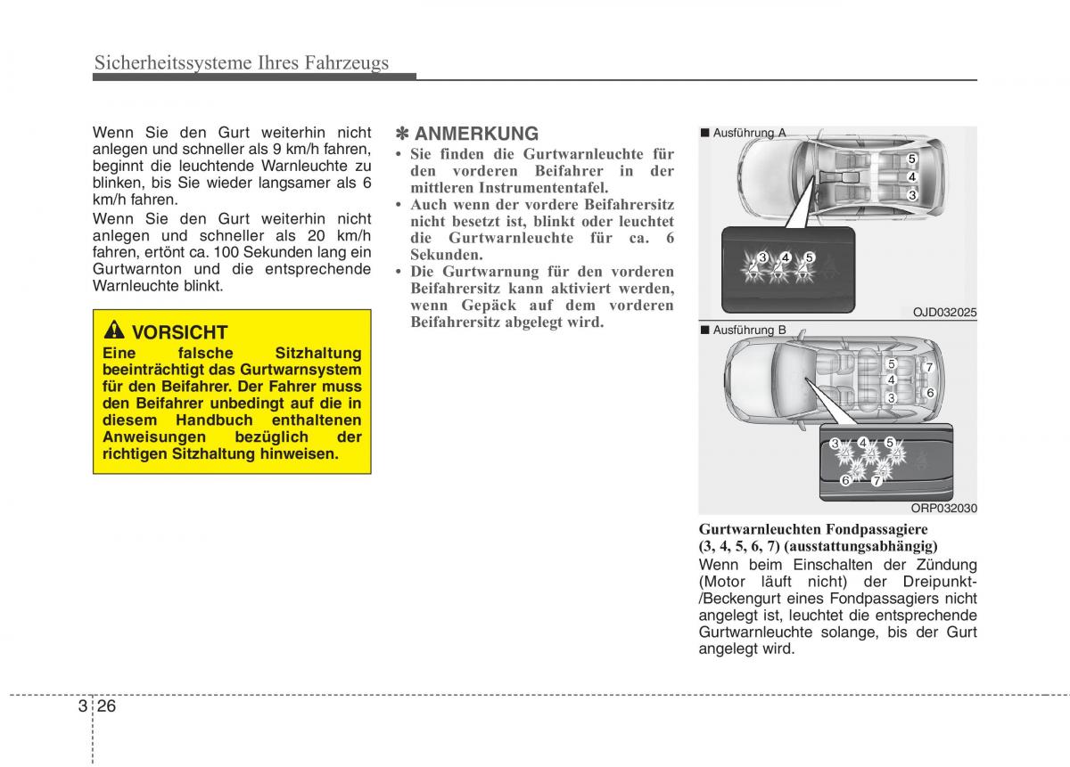 KIA Carens III 3 Handbuch / page 45