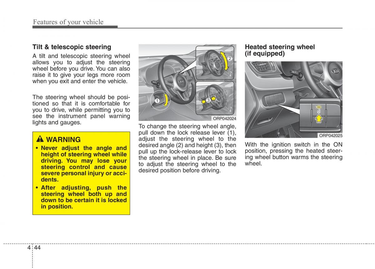 KIA Carens III 3 owners manual / page 73