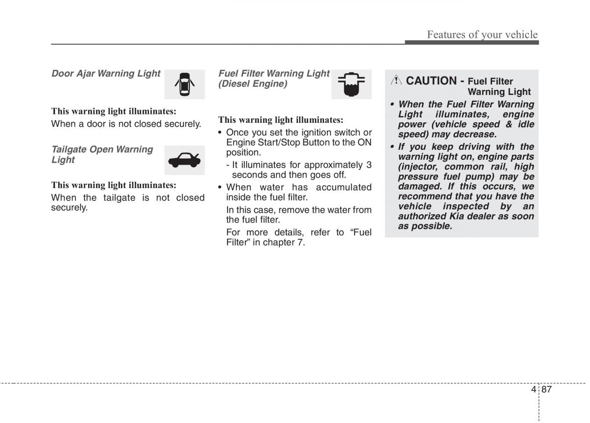 KIA Carens III 3 owners manual / page 116