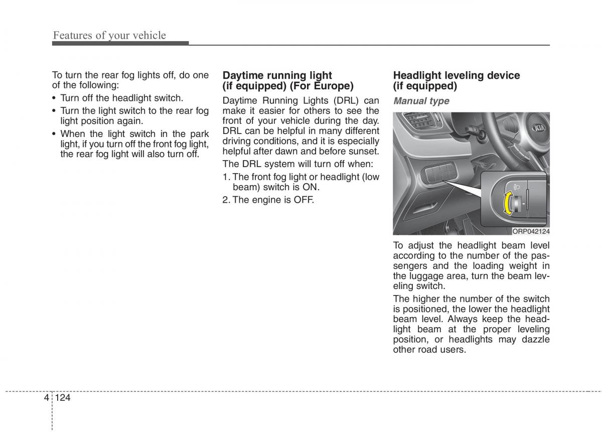 KIA Carens III 3 owners manual / page 153