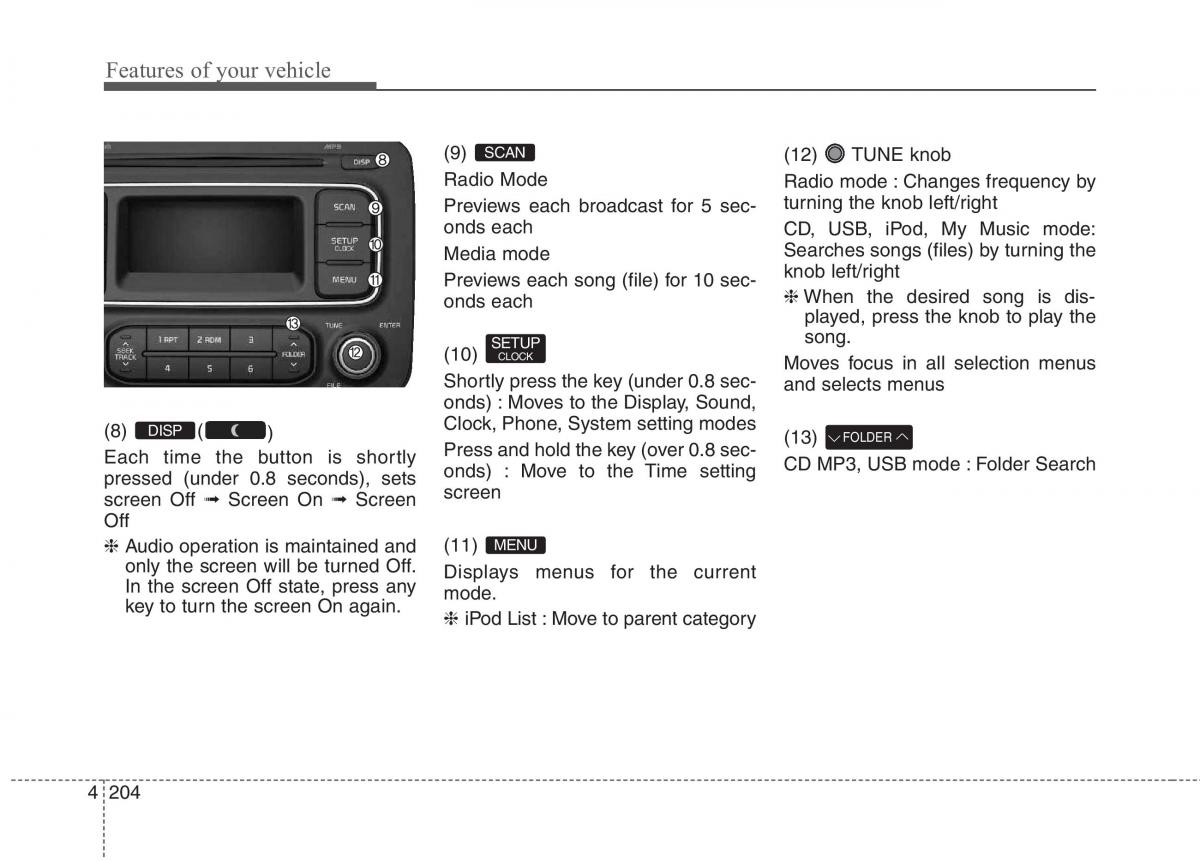 KIA Carens III 3 owners manual / page 233