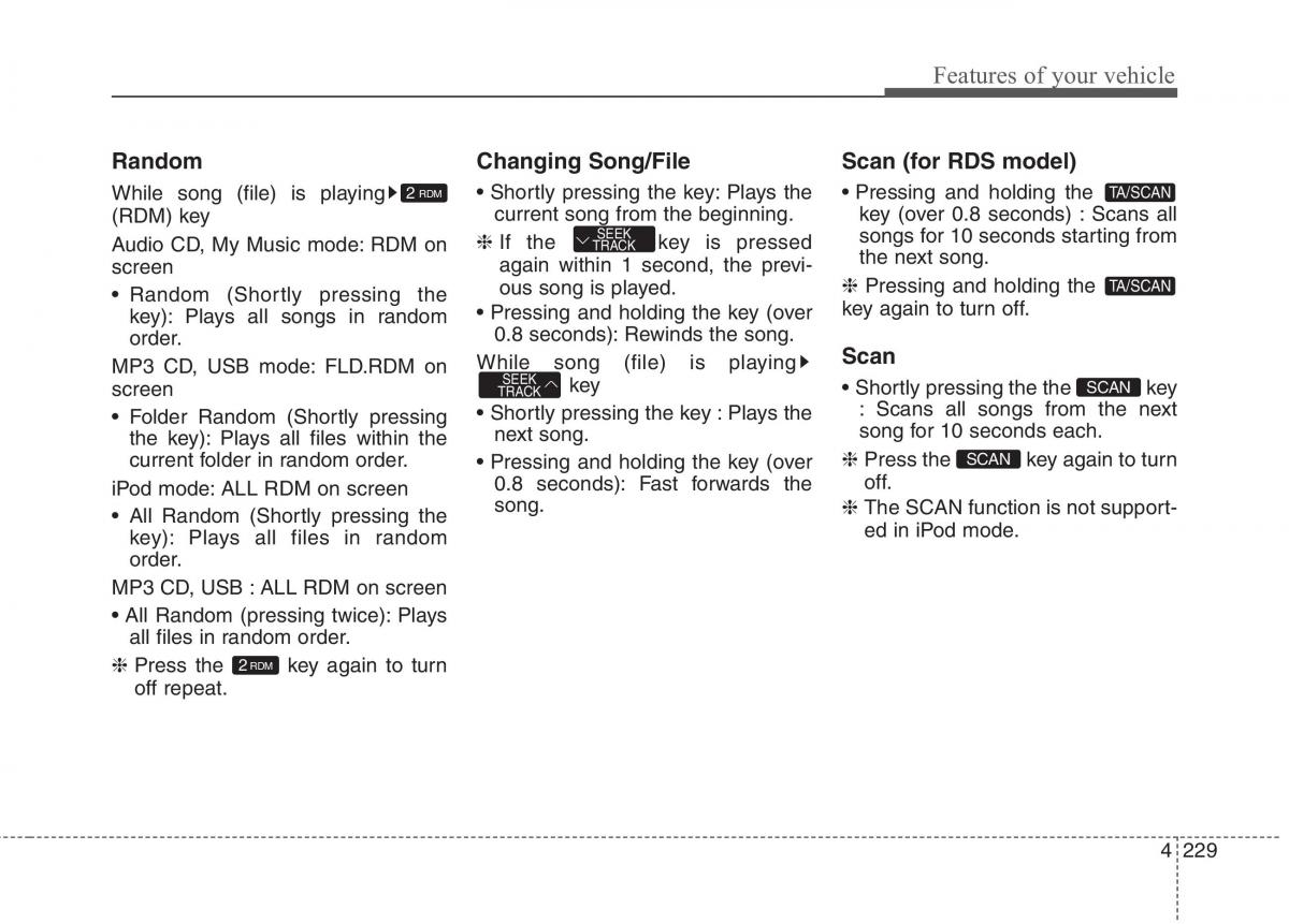 KIA Carens III 3 owners manual / page 258