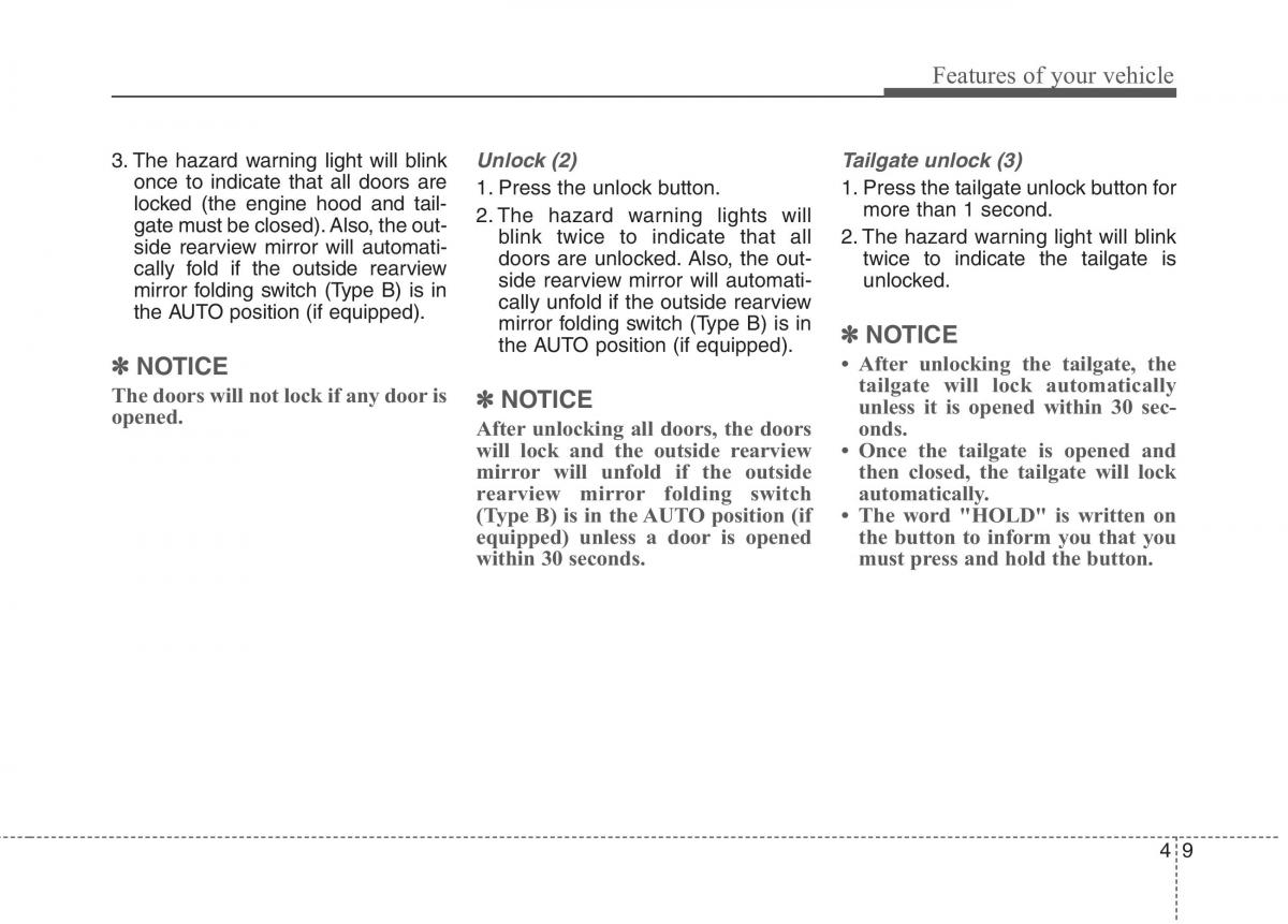 KIA Carens III 3 owners manual / page 38