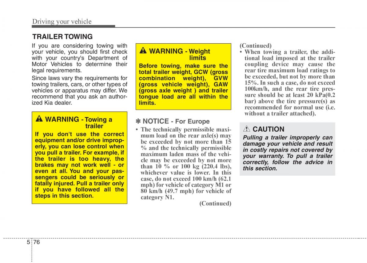 KIA Carens III 3 owners manual / page 442