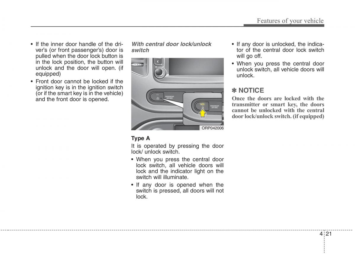 KIA Carens III 3 owners manual / page 50