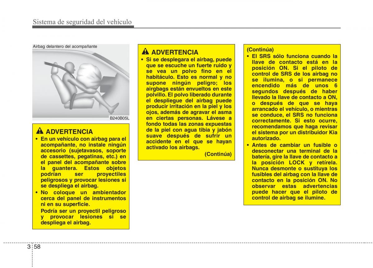 KIA Carens III 3 manual del propietario / page 71