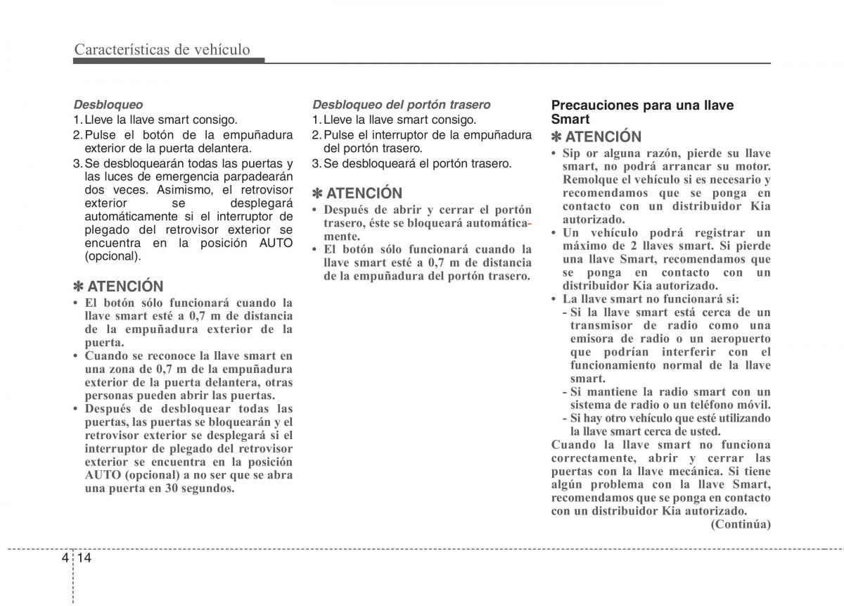 KIA Carens III 3 manual del propietario / page 101