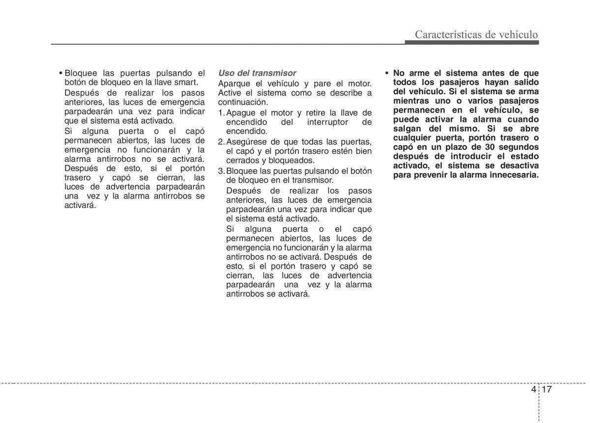 KIA Carens III 3 manual del propietario / page 104