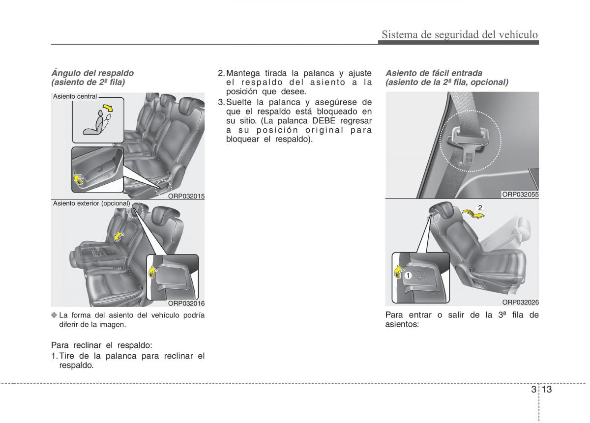 KIA Carens III 3 manual del propietario / page 26