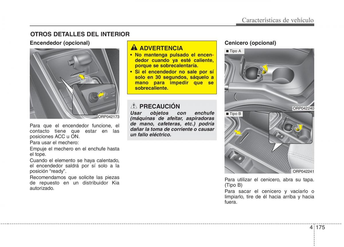 KIA Carens III 3 manual del propietario / page 262