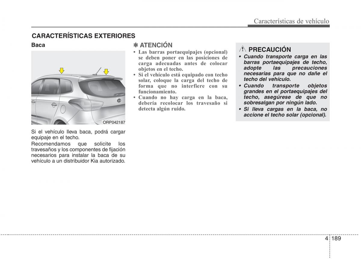 KIA Carens III 3 manual del propietario / page 276