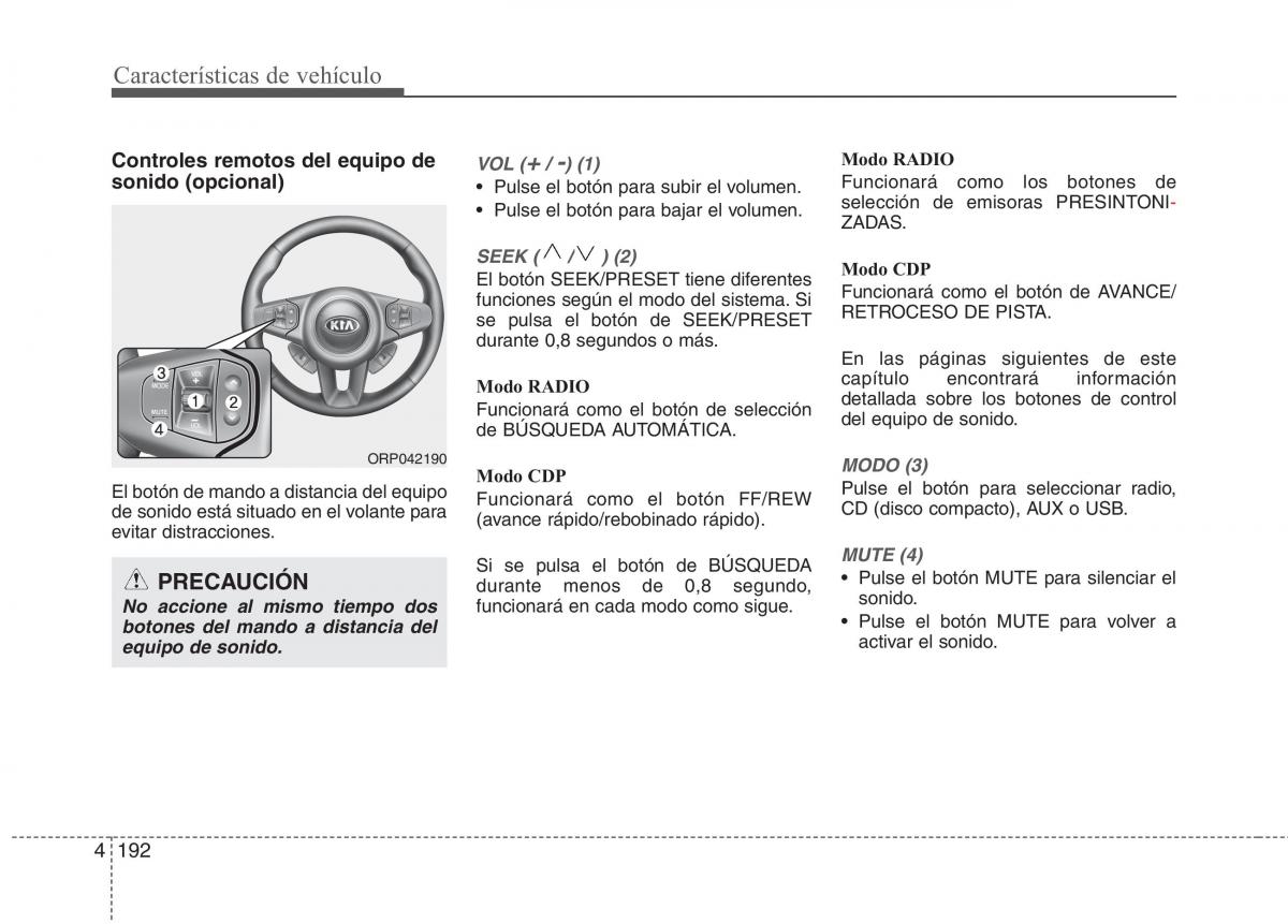 KIA Carens III 3 manual del propietario / page 279