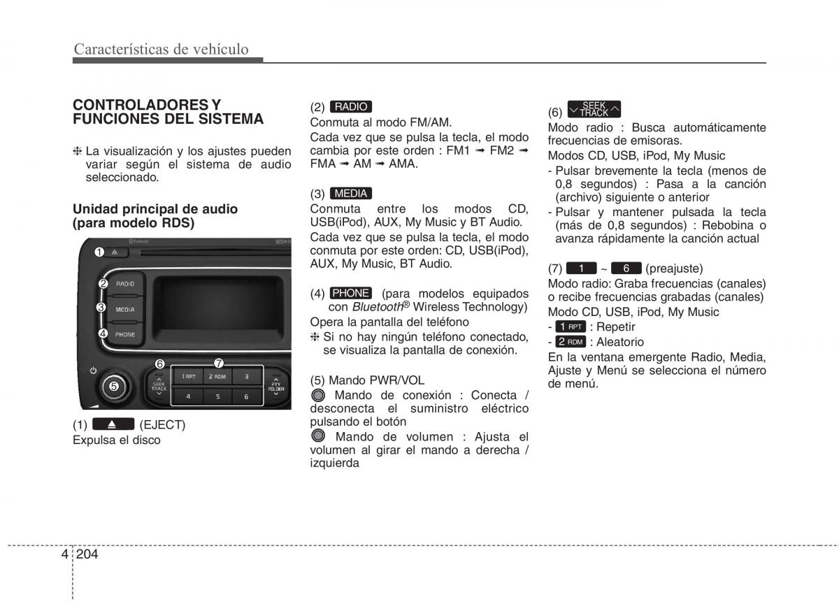 KIA Carens III 3 manual del propietario / page 291