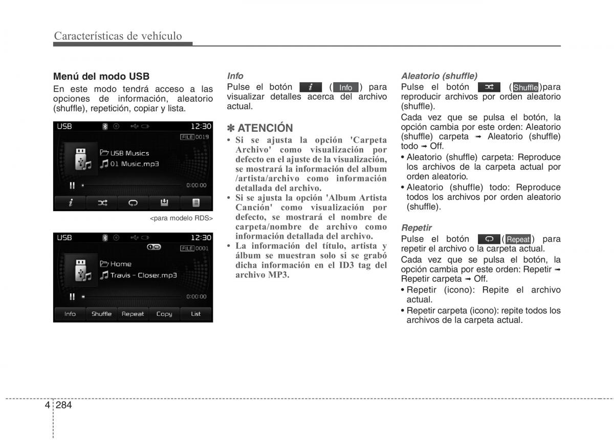 KIA Carens III 3 manual del propietario / page 371