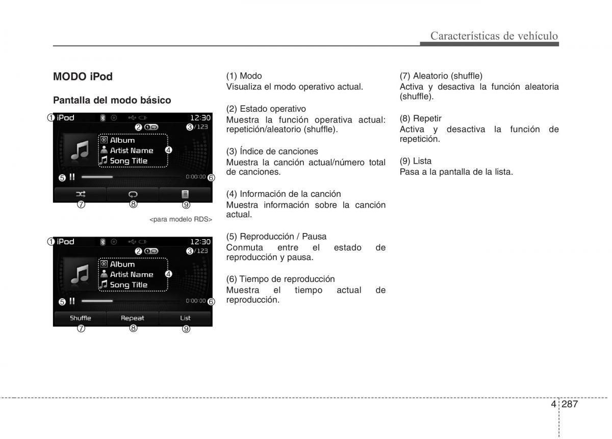 KIA Carens III 3 manual del propietario / page 374