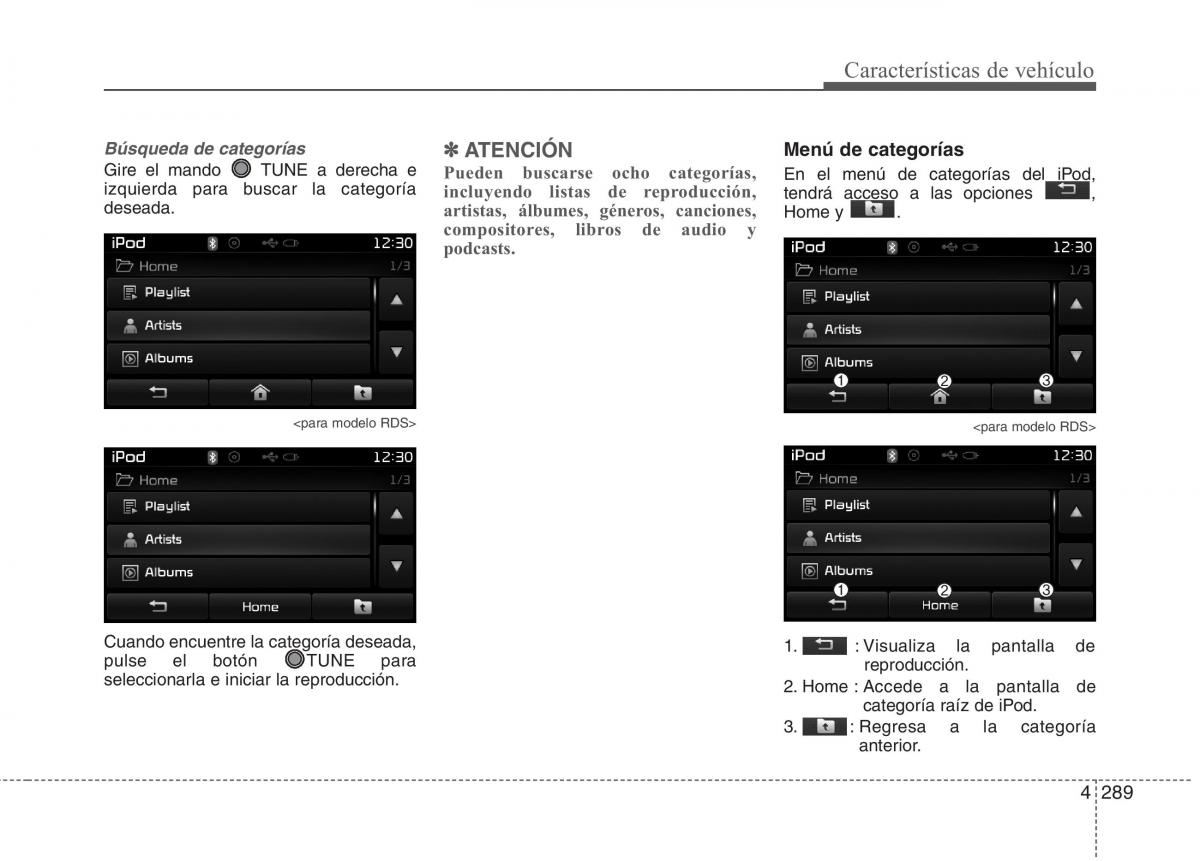 KIA Carens III 3 manual del propietario / page 376