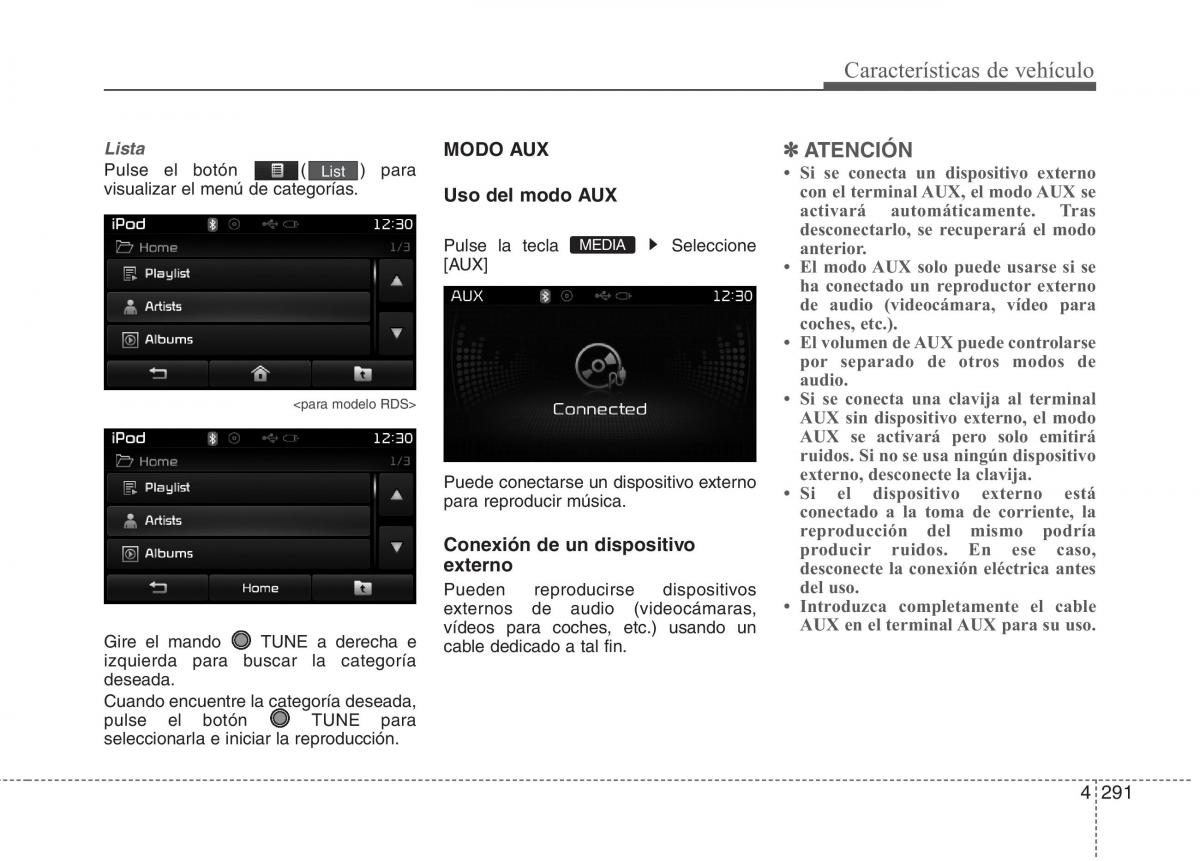 KIA Carens III 3 manual del propietario / page 378