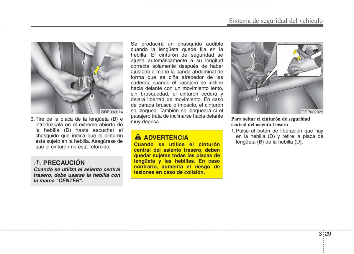 KIA Carens III 3 manual del propietario / page 42