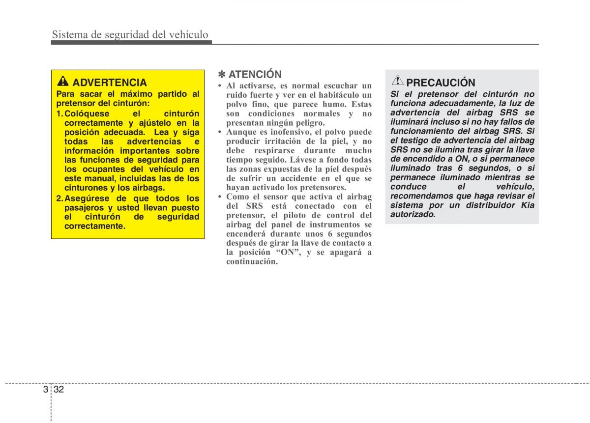 KIA Carens III 3 manual del propietario / page 45