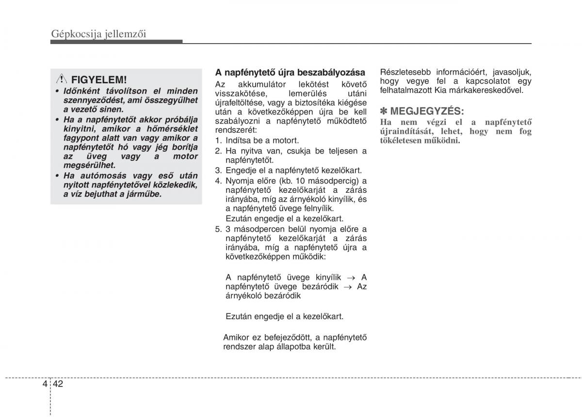 KIA Carens III 3 Kezelesi utmutato / page 71