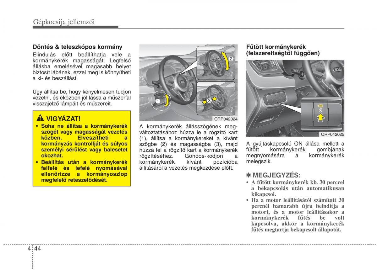 KIA Carens III 3 Kezelesi utmutato / page 73