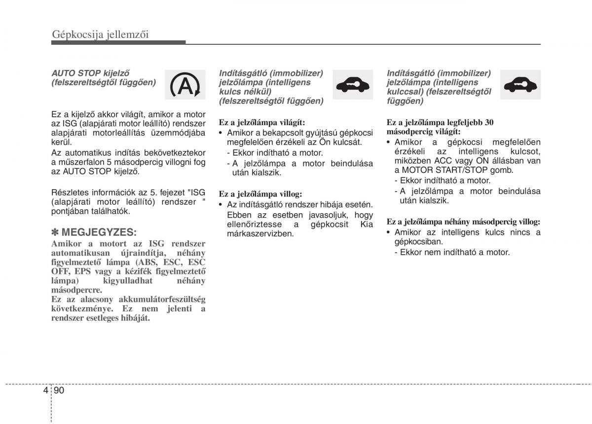 KIA Carens III 3 Kezelesi utmutato / page 119