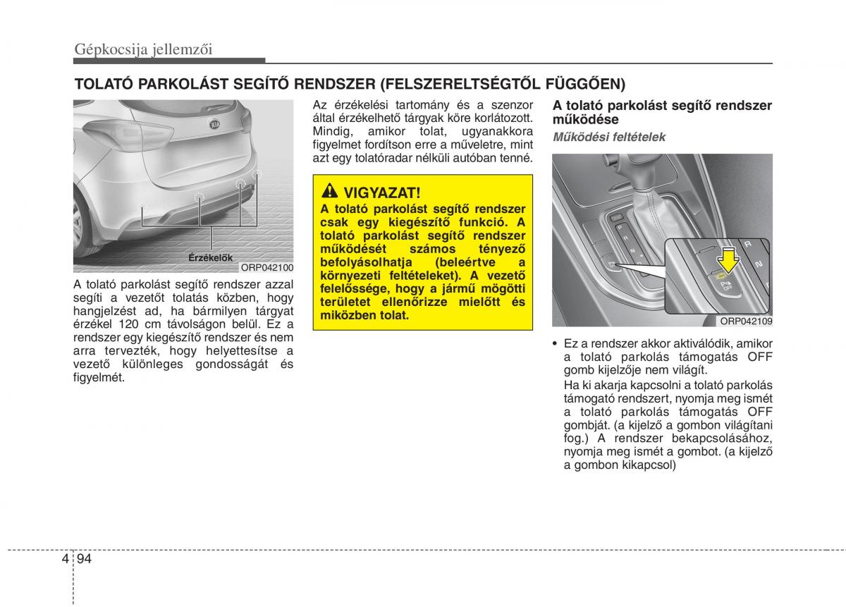 KIA Carens III 3 Kezelesi utmutato / page 123