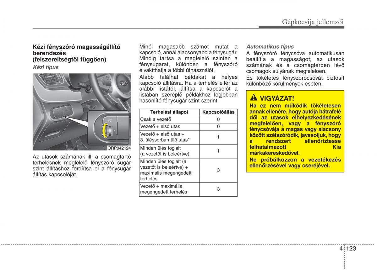 KIA Carens III 3 Kezelesi utmutato / page 152